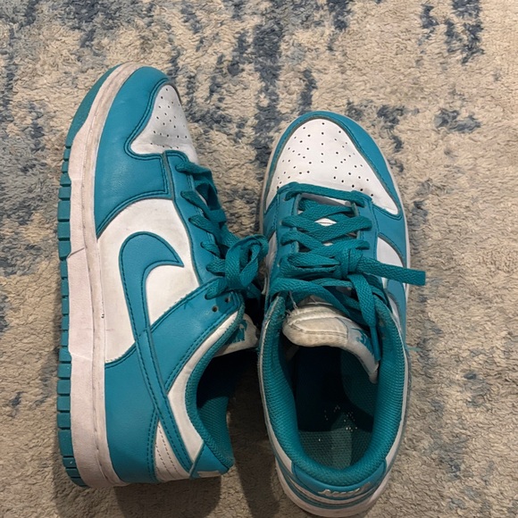Nike Other - Kids Teal and White Nike Low Dunk Sneakers
